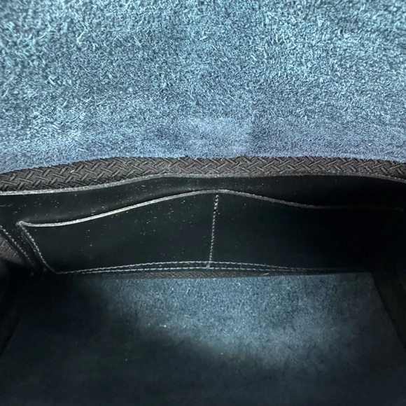 Vintage*X194*Dooney & Bourke East West Flap Bag & Wallet set-Nickel Navy EUC - Picture 8 of 16